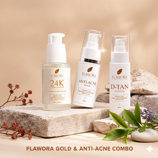 D-TAN, Anti Acne and 24K Gold Serum - Bridal Glow Kit