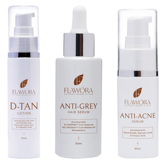 FLAWORA Skincare Pack of 3 Products