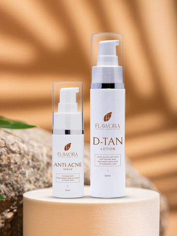 D Tan Lotion &  Anti Acne Serum Combo