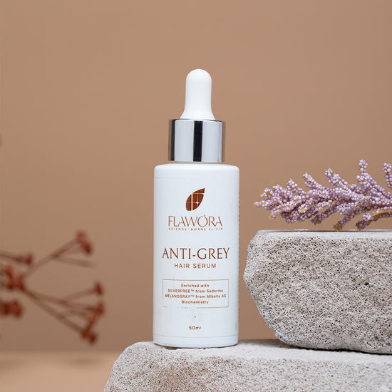 Flawora Anti Grey Hair Serum with Silverfree & Melanogrey