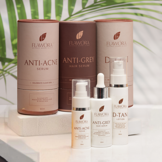 Anti Grey Hair Serum,  D Tan Lotion, Anti Acne Serum - Combo of 3