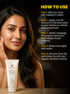 Flawora Golden Glow Facewash with Niacinamide for  Brightening, Moisturization and Nourishment - 100ml
