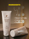 Flawora Golden Glow Facewash with Niacinamide for  Brightening, Moisturization and Nourishment - 100ml